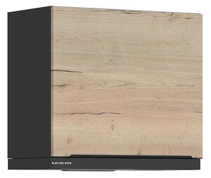 BRW Kuchyně Family Line Sole L6 GOO-60/50-O, černá/dub halifax natura