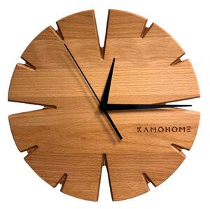 Kamohome Dřevěné nástěnné hodiny APUS Průměr hodin: 30 cm, Materiál: Ořech americký