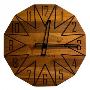 Kamohome Dřevěné nástěnné hodiny LACERTA Průměr hodin: 32 cm, Materiál: Buk