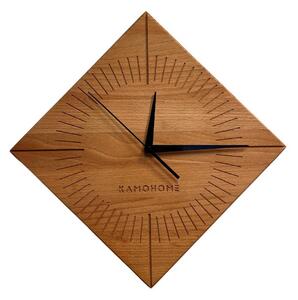 Kamohome Dřevěné nástěnné hodiny ARIES Velikost: 37x37 cm, Materiál: Ořech americký