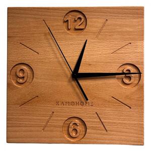Kamohome Dřevěné nástěnné hodiny PYXIS Velikost: 36x36 cm, Materiál: Ořech americký