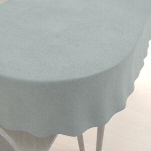 Biante Velký dekorační oválný ubrus BKL-604 Šedozelený režný 160x200 cm