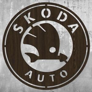DUBLEZ | Dřevěný obraz - Znak loga Škoda