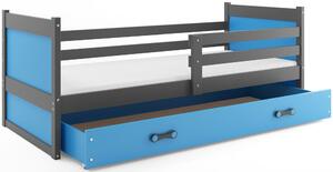 Dětská postel RICO 1 | šedá 80 x 190 cm Barva: Modrá