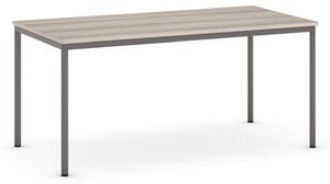 Jídelní stůl, 1600 x 800 mm, tmavě šedá podnož, dub přírodní
