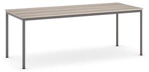 Jídelní stůl, 2000 x 800 mm, tmavě šedá podnož, dub přírodní