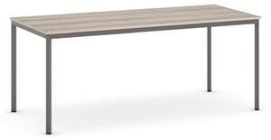 Jídelní stůl, 1800 x 800 mm, tmavě šedá podnož, dub přírodní