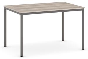 Jídelní stůl, 1200 x 800 mm, tmavě šedá podnož , dub přírodní