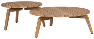 Bizzotto Set dvou dřevěných zahradních stolků Eularia 60/80 cm