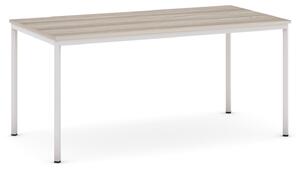 Jídelní stůl, 160x80 cm, šedá podnož, dub přírodní