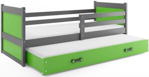 Dětská postel s přistýlkou RICO 2 | šedá 90 x 200 cm Barva: Zelená