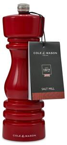 Cole&Mason Mlýnek na sůl London Red Gloss Precision+ 18 cm