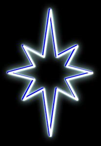 DECOLED LED světelná hvězda, závěsná, 35x50cm, ledově bílá