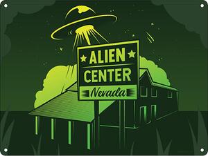 Plechová Cedule Alien Center Nevada