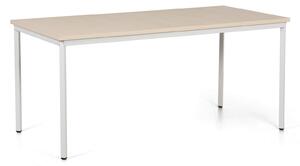 Jídelní stůl TRIVIA, šedá podnož, 1600 x 800 mm, bříza