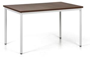 Jídelní stůl TRIVIA, šedá podnož, 1200 x 800 mm, ořech