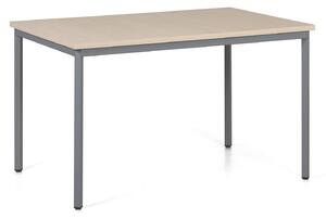 Jídelní stůl TRIVIA, tmavě šedá podnož, 1200 x 800 mm, bříza