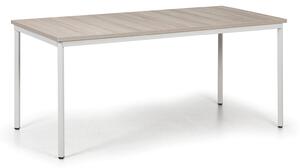 Jídelní stůl TRIVIA, šedá podnož, 1600 x 800 mm, dub přírodní