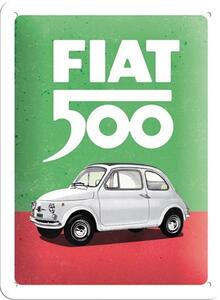 Nostalgic Art Plechová Cedule Fiat 500 (Italian Colours)