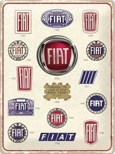 Nostalgic Art Plechová Cedule Fiat (Logo Evolution)