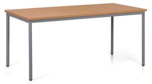 Jídelní stůl TRIVIA, tmavě šedá podnož, 160x80 cm, buk