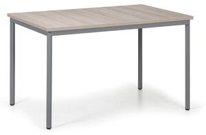 Jídelní stůl TRIVIA, tmavě šedá podnož, 1200 x 800 mm, dub přírodní