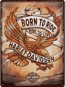 Nostalgic Art Plechová Cedule Harley-Davidson Born To Ride, Ride To Live