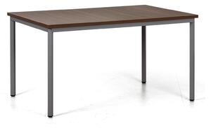 Jídelní stůl TRIVIA, tmavě šedá podnož, 1600 x 800 mm, ořech
