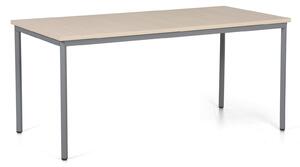 Jídelní stůl TRIVIA, tmavě šedá podnož, 1600 x 800 mm, bříza