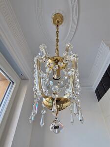 Small Maria Theresa chandelier with one candle bulb