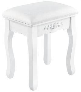 Goleto Originální toaletní stolek s taburetem Julia | bílý