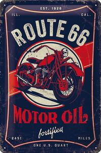 Nostalgic Art Plechová Cedule Route 66 Motor Oil