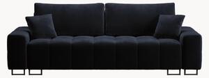 Trojmístná rozkládací pohovka s úložným prostorem Wicklow Dark Blue & Black