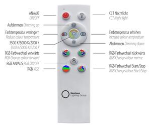 Leuchten Direkt 15411-2 - LED RGB Stmívatelné stropní svítidlo CYBA 26W/230V +DO