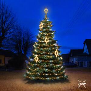 DECOLED LED světelná sada na vánoční stromy vysoké 6-8 m, teplá bílá s Flash, dekory DZX1141WS2