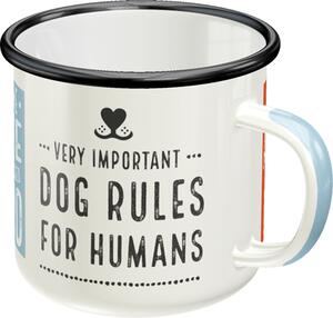 Nostalgic Art Plechový Hrnek Dog Rules for Humans
