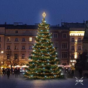 DECOLED LED světelná sada na vánoční stromy vysoké 9-11 m, teplá bílá s Flash