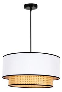 Duolla - Lustr na lanku BOHO 1xE27/15W/230V pr. 45 cm bílá/ratan