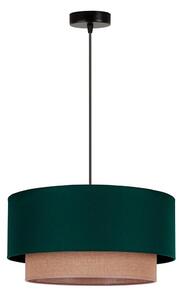 Duolla - Lustr na lanku BOHO 1xE27/15W/230V pr. 45 cm zelená/hnědá