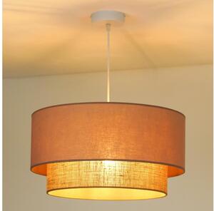 Duolla - Lustr na lanku BOHO 1xE27/15W/230V pr. 45 cm béžová/hnědá