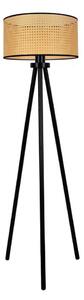 Duolla - Stojací lampa ROLLER 1xE27/15W/230V pr. 45 cm ratan/černá