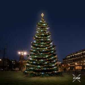 DECOLED LED světelná sada na vánoční stromy vysoké 12-14 m, teplá bílá s Flash