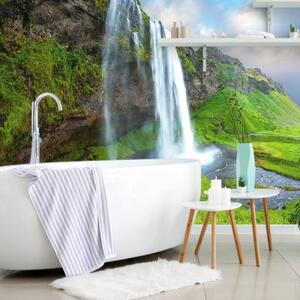 Fototapeta majestátní vodopád na Islandu - 300x200 cm