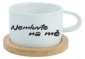 NEMLUVTE NA MĚ - bílý hrníček makronka 200 ml