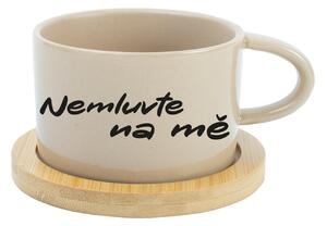 NEMLUVTE NA MĚ - krémový hrníček makronka 200 ml