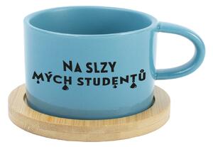 NA SLZY MÝCH STUDENTŮ - modrý hrníček makronka 200 ml