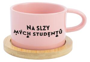 NA SLZY MÝCH STUDENTŮ - růžový hrníček makronka 200 ml
