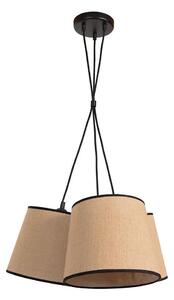 Duolla - Lustr na lanku ROSSA 3xE27/15W/230V pr. 45 cm hnědá/černá