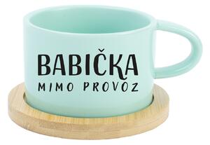 BABIČKA MIMO PROVOZ - mint hrníček makronka 200 ml