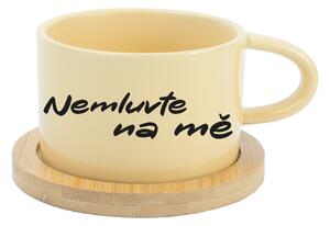 NEMLUVTE NA MĚ - žlutý hrníček makronka 200 ml